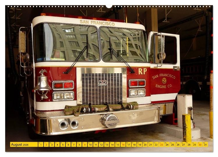Produktbild: Die Feuerwehr. U.S. Firefighter im Einsatz (Wandkalender 2026 DIN A2 quer), CALVENDO Monatskalender