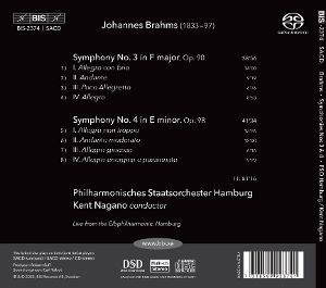 Produktbild: Brahms: Sinfonien Nr. 3 und 4
