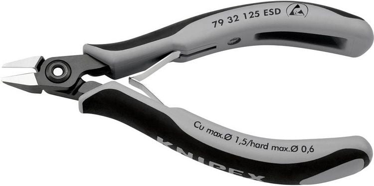 Produktbild: Knipex 79 32 125 ESD ESD Seitenschneider mit Facette 125mm