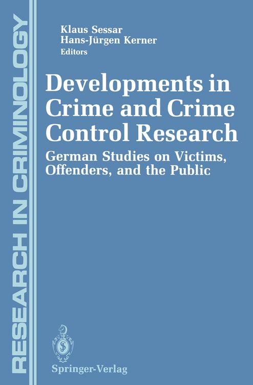 Produktbild: Developments in Crime and Crime Control Research