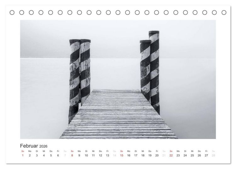 Produktbild: Limone sul Garda schwarzwei&szlig; (Tischkalender 2026 DIN A5 quer), CALVENDO Monatskalender