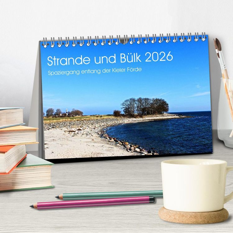 Produktbild: Strande und B&uuml;lk 2026 (Tischkalender 2026 DIN A5 quer), CALVENDO Monatskalender