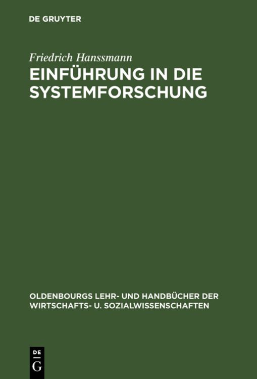 Produktbild: Einführung in die Systemforschung