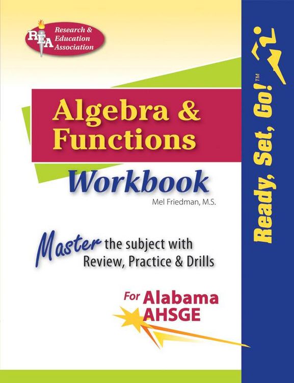 Produktbild: Alabama AHSGE Algebra & Functions Workbook