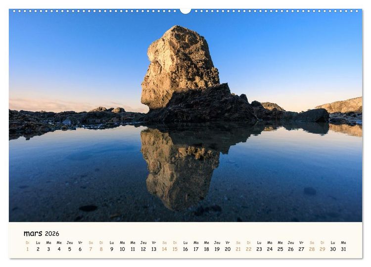 Produktbild: Rochers et mer (Calendrier mural 2026 DIN A2 vertical), CALVENDO calendrier mensuel