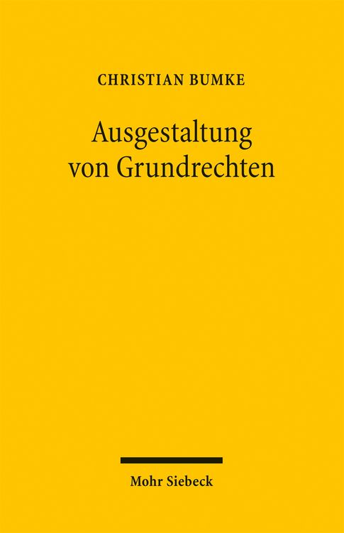 Produktbild: Ausgestaltung von Grundrechten
