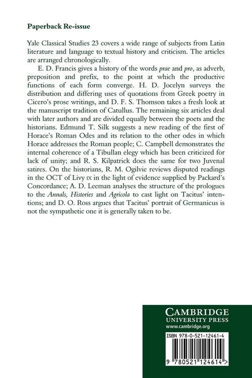 Produktbild: Studies in Latin Language and Literature