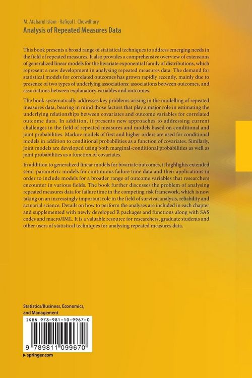 Produktbild: Analysis of Repeated Measures Data