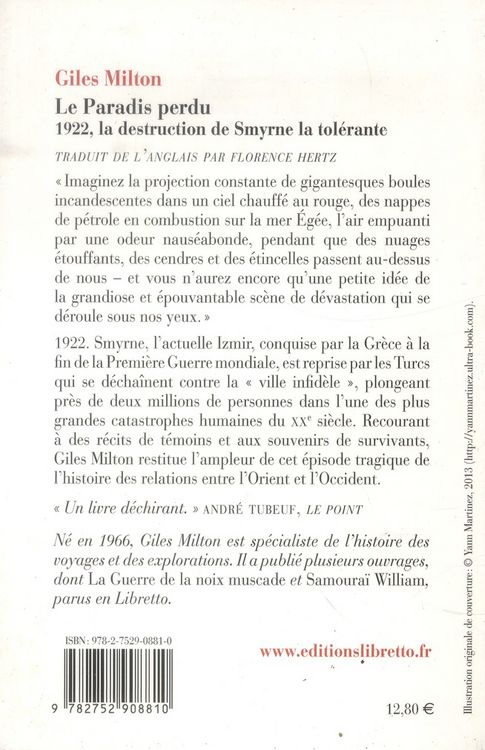Produktbild: Le paradis perdu : 1922, la destruction de Smyrne la tol&eacute;rante
