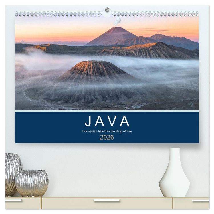 Produktbild: Java, Indonesian Island in the Ring of Fire (High Quality Premium Wall Calendar 2026 DIN A2 landscape),CALVENDO 12 Month Wall Calendar