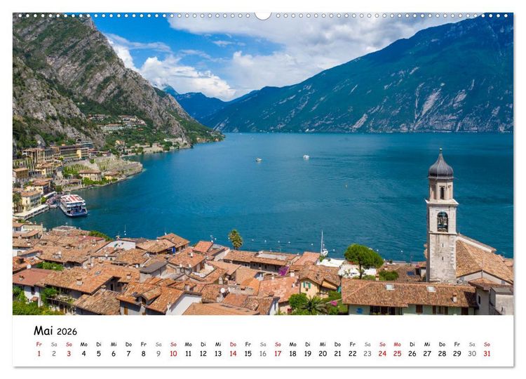 Produktbild: Limone sul Garda - Die Heimat der Zitrone am Gardasee (hochwertiger Premium Wandkalender 2026 DIN A2 quer), Kunstdruck in Hochglanz