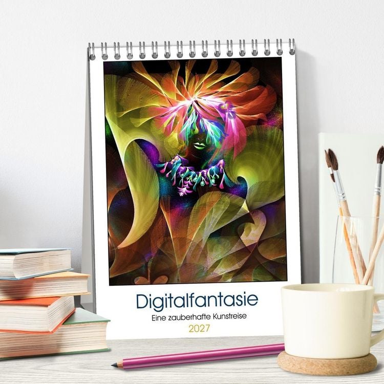 Produktbild: Digitalfantasie (Tischkalender 2027 DIN A5 hoch), CALVENDO Monatskalender