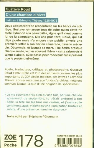Produktbild: D'une chambre d'hiver : lettres &agrave; Edmond Th&eacute;voz, 1925-1976