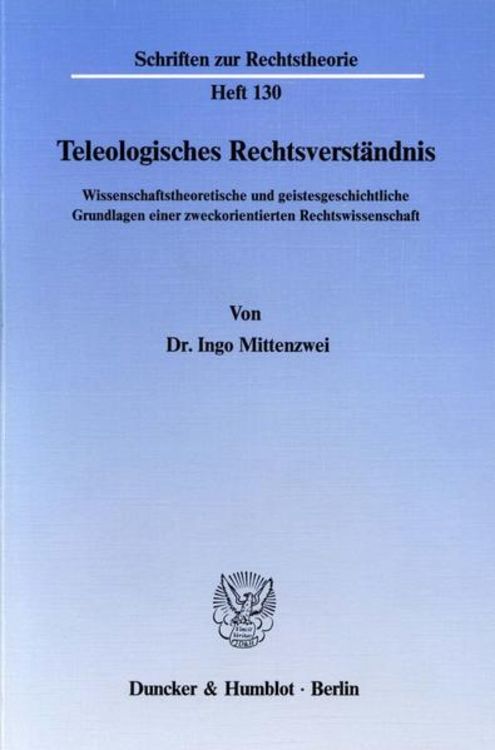 Produktbild: Teleologisches Rechtsverst&auml;ndnis.