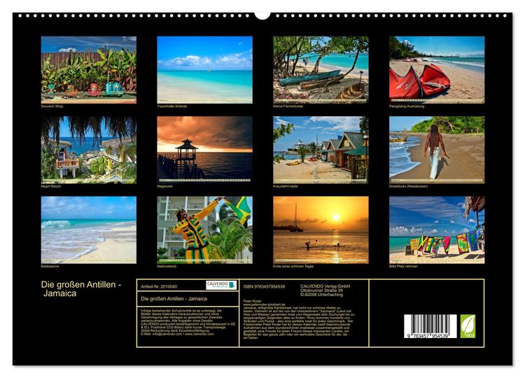 Produktbild: Die gro&szlig;en Antillen - Jamaica (hochwertiger Premium Wandkalender 2026 DIN A2 quer), Kunstdruck in Hochglanz