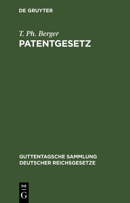 Produktbild: Patentgesetz