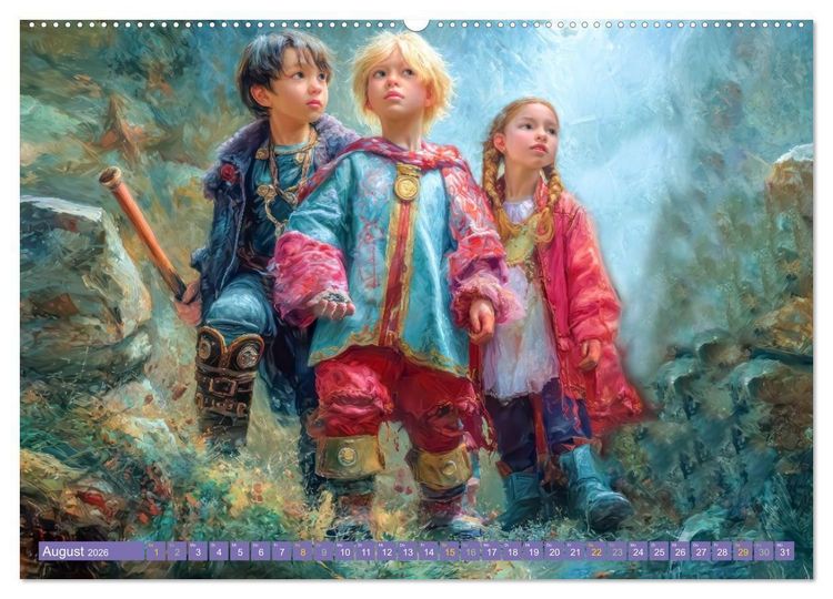 Produktbild: Kinderwelten - Realit&auml;t trifft Traum (Wandkalender 2026 DIN A2 quer), CALVENDO Monatskalender