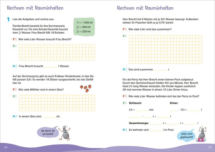 Produktbild: Fit f&uuml;r Textaufgaben 4. Klasse. Mein &Uuml;bungsheft