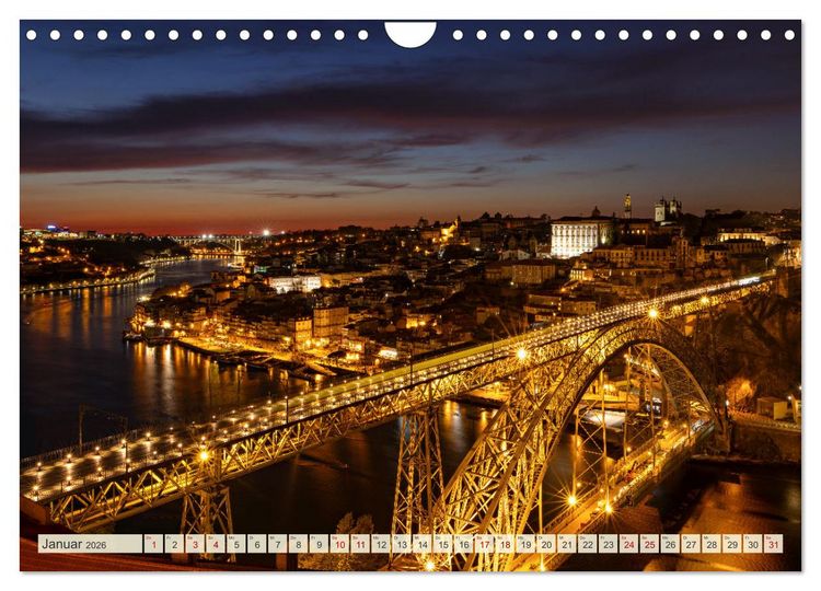 Produktbild: Von Porto bis an die Algarve (Wandkalender 2026 DIN A4 quer), CALVENDO Monatskalender