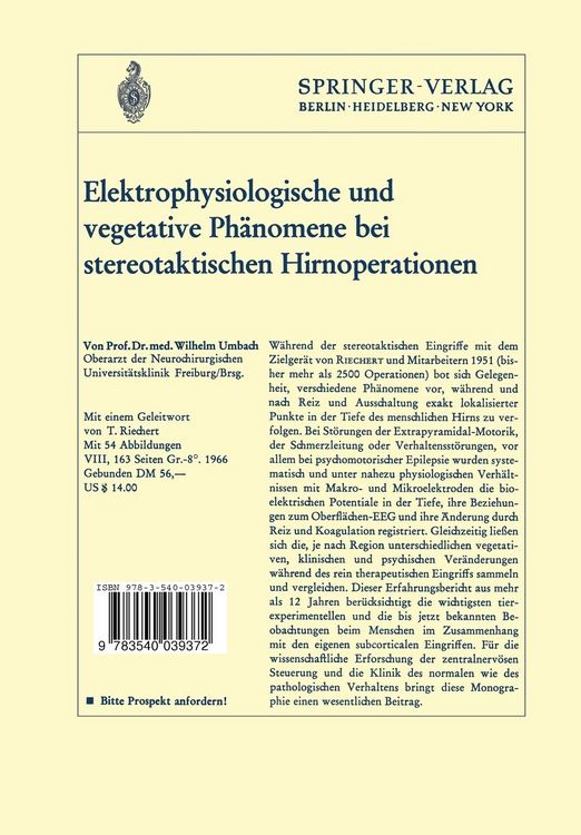 Produktbild: Psychopathologie und Klinik des Parkinsonismus vor und nach stereotaktischen Operationen
