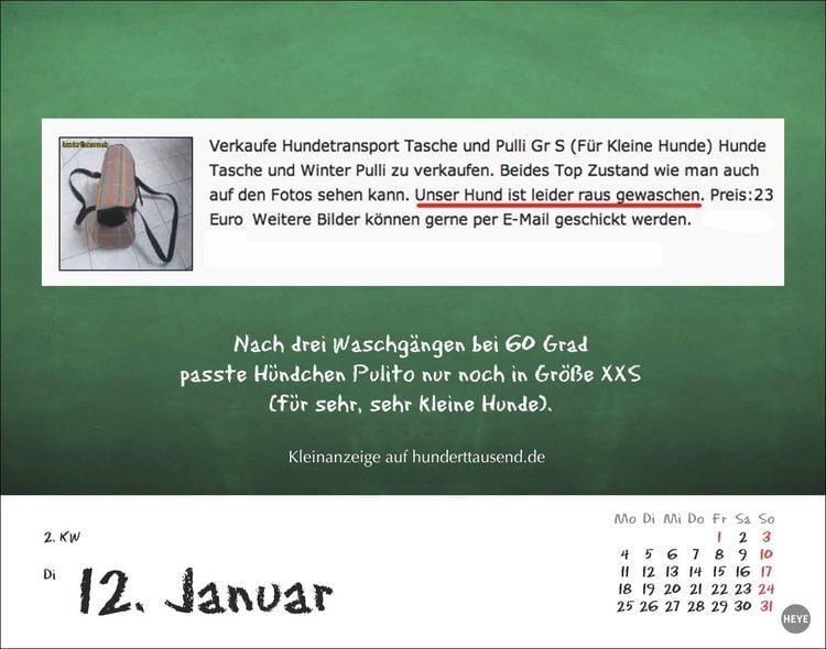 Produktbild: Bastian Sick Tagesabrei&szlig;kalender 2027