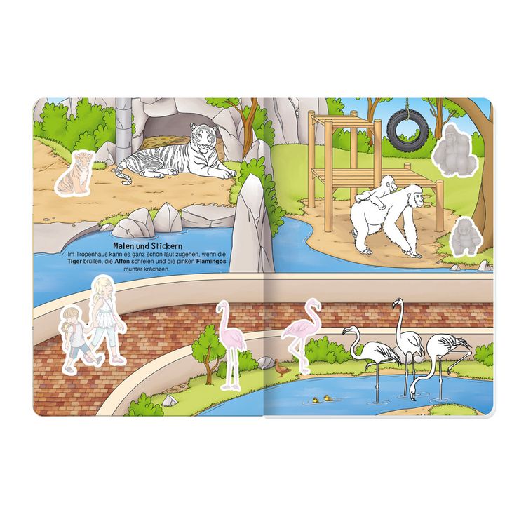 Produktbild: TR&Ouml;TSCH - Besch&auml;ftigungskoffer Mein bunter Koffer Alle meine Zootiere | Koffer mit einem Spiel- und Malbuch, Stickerseiten und Minipostern | Ab 3 Jahr