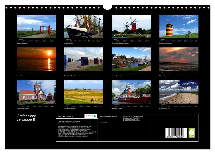 Produktbild: Ostfriesland verzaubert! (Wandkalender 2026 DIN A3 quer), CALVENDO Monatskalender