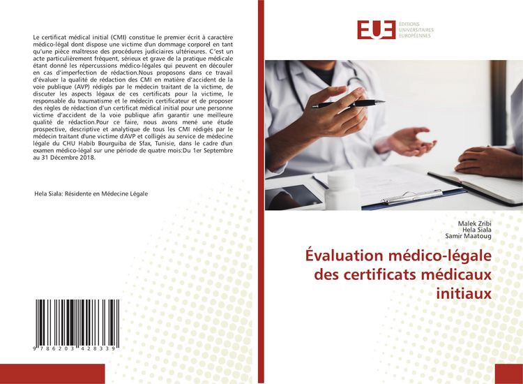 Produktbild: &Eacute;valuation m&eacute;dico-l&eacute;gale des certificats m&eacute;dicaux initiaux