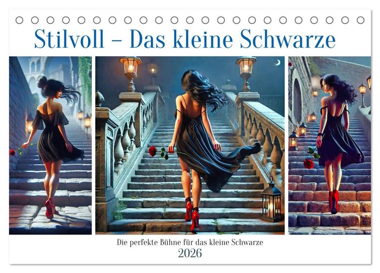 Produktbild: Stilvoll - Das kleine Schwarze (Tischkalender 2026 DIN A5 quer), CALVENDO Monatskalender