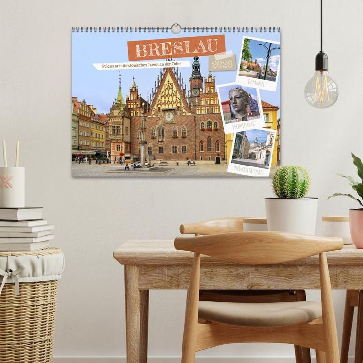 Produktbild: Breslau. Polens architektonisches Juwel an der Oder (Wandkalender 2026 DIN A3 quer), CALVENDO Monatskalender
