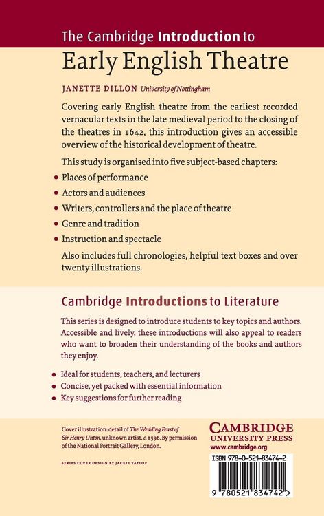 Produktbild: The Cambridge Introduction to Early English Theatre