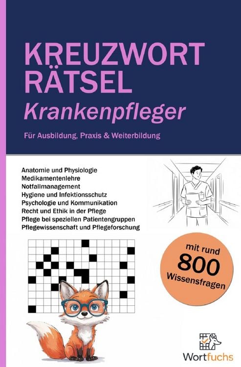 Produktbild: Kreuzwortr&auml;tsel Krankenpfleger - 56 R&auml;tsel mit L&ouml;sungen | Fachbegriffe spielerisch lernen