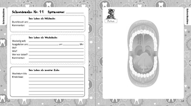 Produktbild: Alle meine Z&auml;hne - Der ultimative Zahnkalender f&uuml;r alle deine Milchz&auml;hne, Wackelz&auml;hne und bleibenden Z&auml;hne