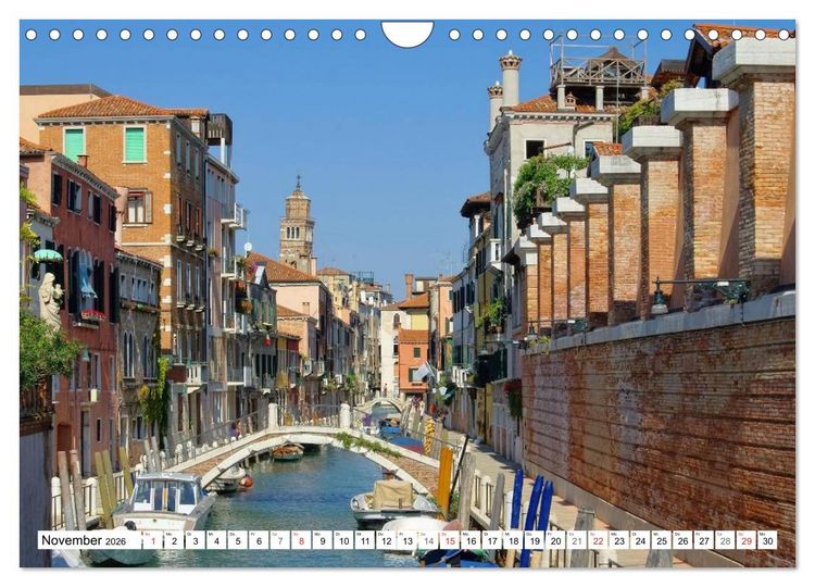 Produktbild: Venedig - Die traumhaft sch&ouml;ne Lagunenstadt (Wandkalender 2026 DIN A4 quer), CALVENDO Monatskalender