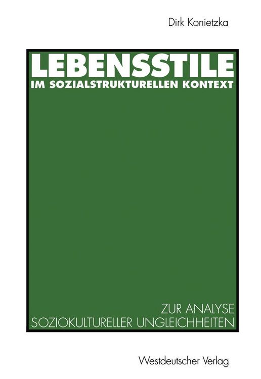 Produktbild: Lebensstile im sozialstrukturellen Kontext