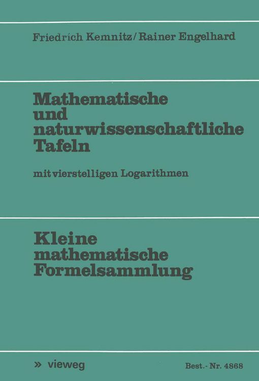 Produktbild: Mathematische und naturwissenschaftliche Tafeln
