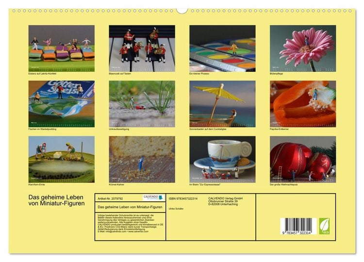 Produktbild: Das geheime Leben von Miniatur-Figuren (hochwertiger Premium Wandkalender 2026 DIN A2 quer), Kunstdruck in Hochglanz