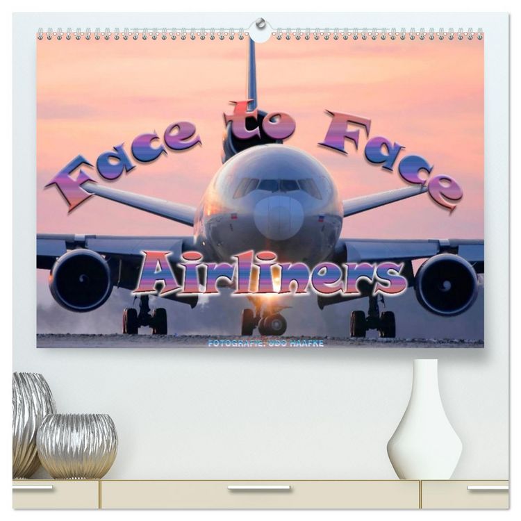 Produktbild: Airliners - Face to Face (hochwertiger Premium Wandkalender 2027 DIN A2 quer), Kunstdruck in Hochglanz
