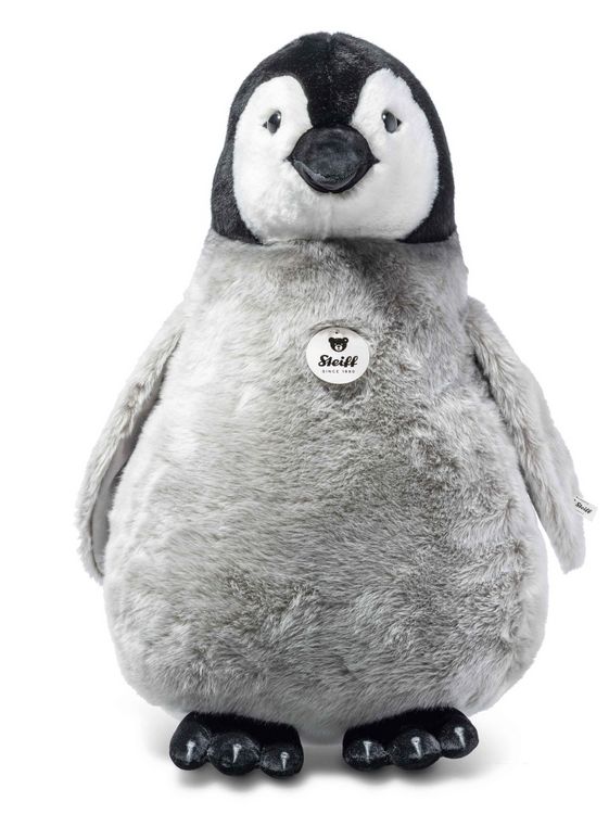 Produktbild: Steiff 075728 - Flaps Pinguin, stehend, grau, Pl&uuml;sch, 60 cm