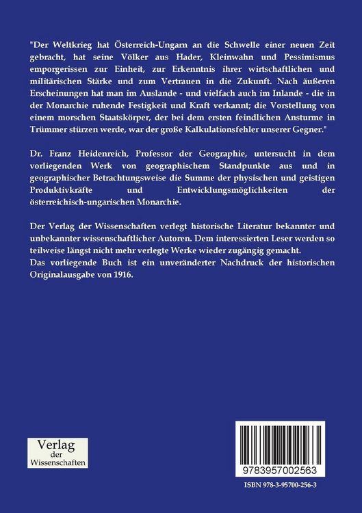 Produktbild: Die weltpolitische und weltwirtschaftliche Zukunft von &Ouml;sterreich-Ungarn