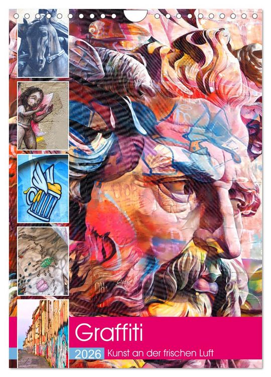 Produktbild: Graffiti Kunst an der frischen Luft (Wandkalender 2026 DIN A4 hoch), CALVENDO Monatskalender