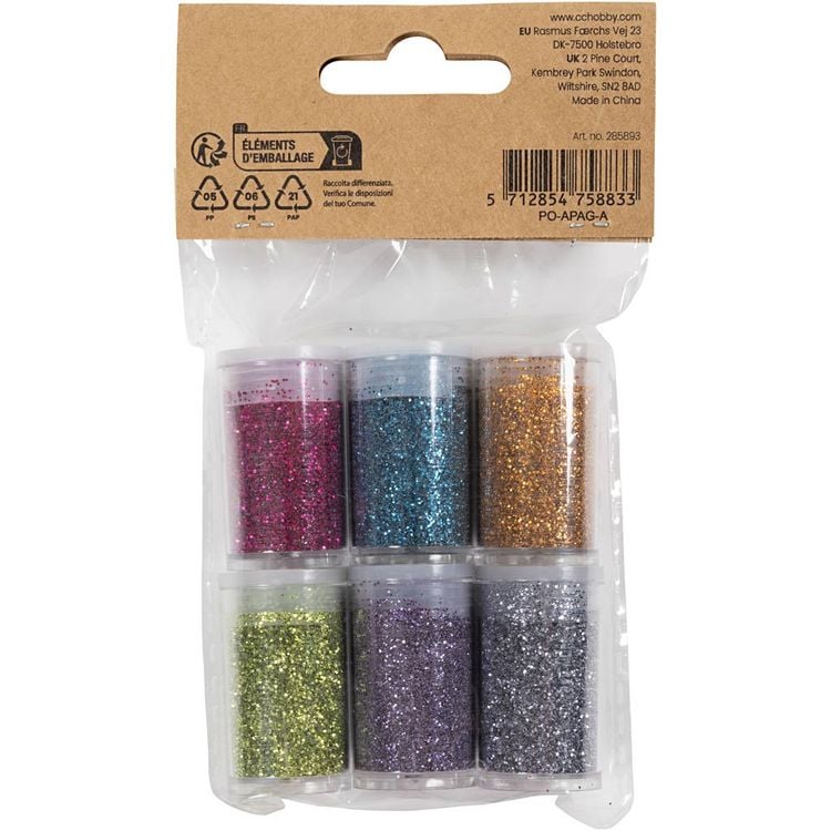 Produktbild: Creativ Company Bio Sparkles, sortierte Farben, 6x7 ml