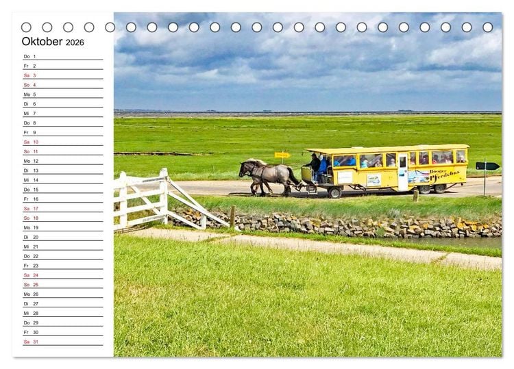 Produktbild: Hallig Hooge - Romantik Pur (Tischkalender 2026 DIN A5 quer), CALVENDO Monatskalender