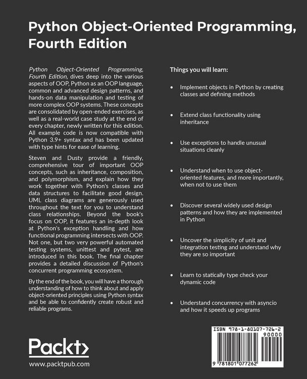 Produktbild: Python Object-Oriented Programming - Fourth Edition