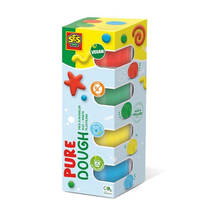 Produktbild: SES CREATIVE Knete Feel good Pure 4x90g