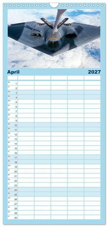Produktbild: Familienplaner 2027 - Kampfjets - D&uuml;senj&auml;ger-Kalender mit 5 Spalten (Wandkalender, 21 x 45 cm) CALVENDO
