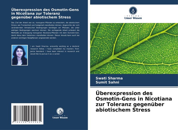 Produktbild: &Uuml;berexpression des Osmotin-Gens in Nicotiana zur Toleranz gegen&uuml;ber abiotischem Stress