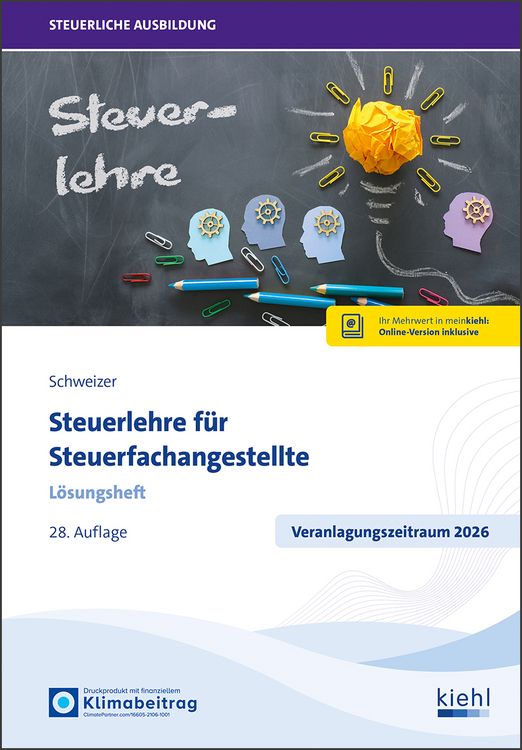 Produktbild: Steuerlehre f&uuml;r Steuerfachangestellte - L&ouml;sungsheft