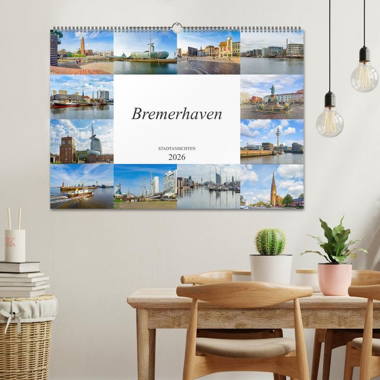 Produktbild: Bremerhaven Stadtansichten (Wandkalender 2026 DIN A2 quer), CALVENDO Monatskalender