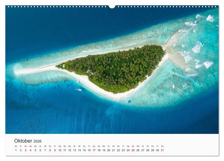 Produktbild: Malediven - Die sch&ouml;nsten Str&auml;nde der Welt. (hochwertiger Premium Wandkalender 2026 DIN A2 quer), Kunstdruck in Hochglanz